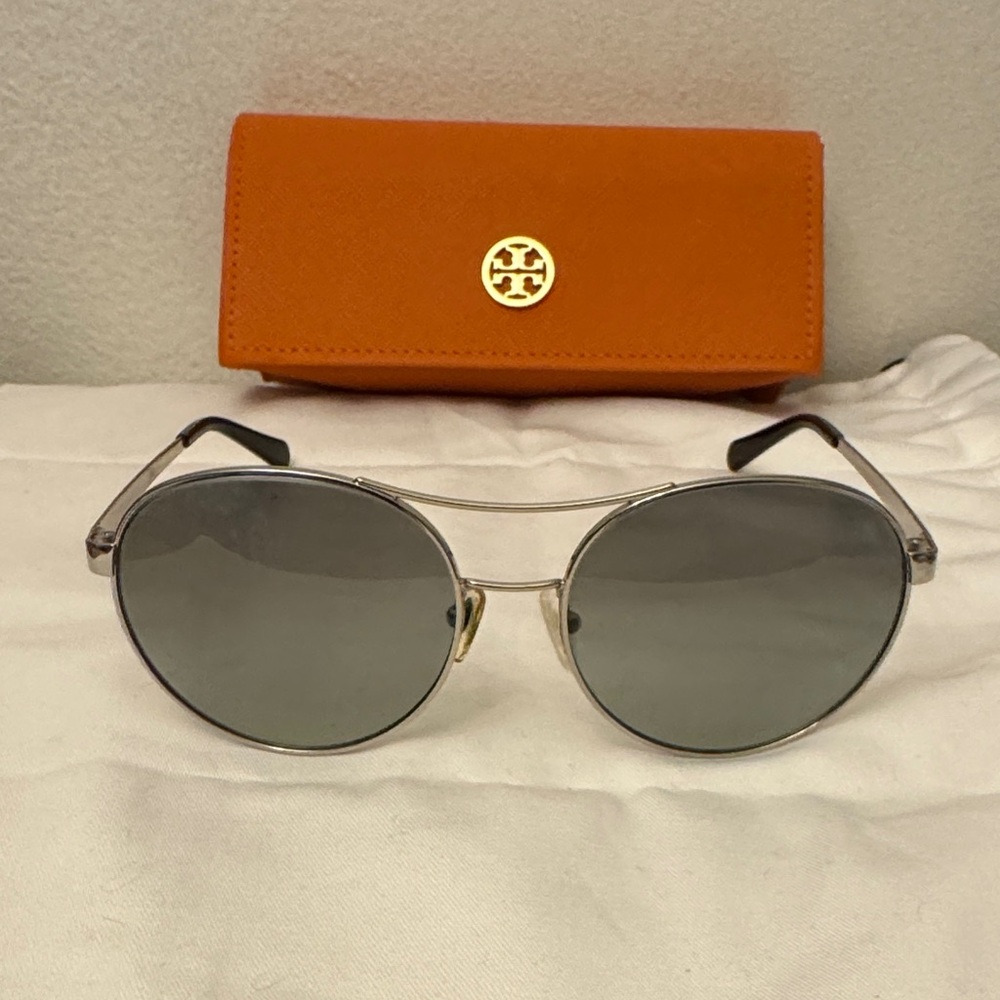 Tory Burch metal sunglasses.